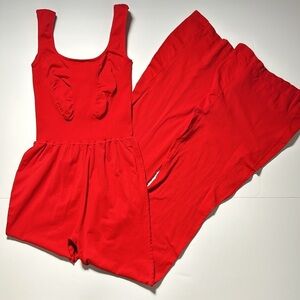 FP Movement Good Karma Flared Onesie Red M/L NWOT